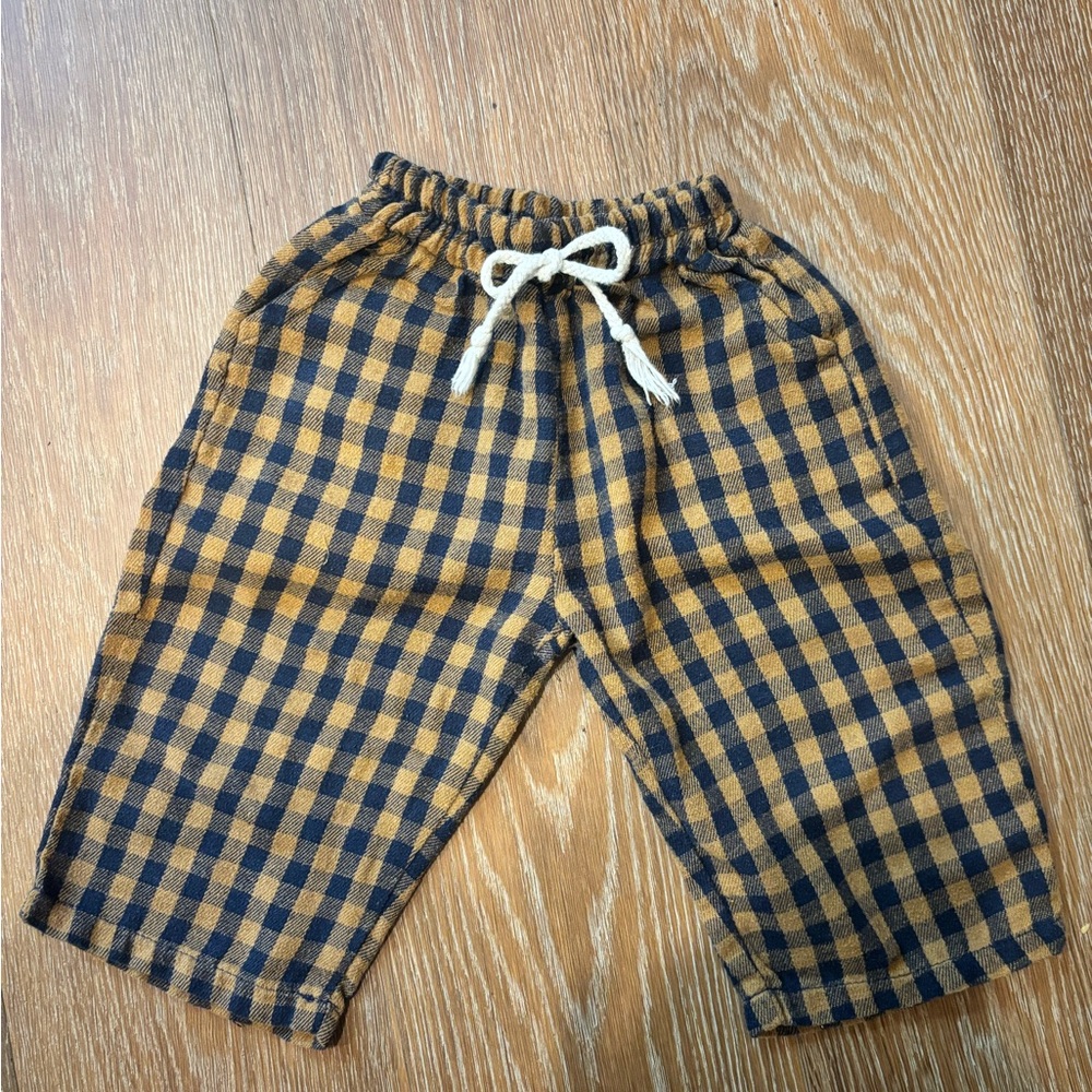 Checkered flannel pat navy/tan